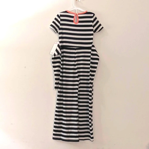 Girl's Striped Knit Jumpsuits - Picture 2 of 8